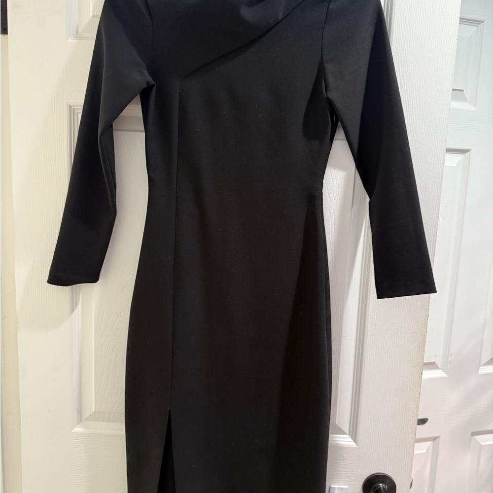 Zara Asymmetrical Black Dress